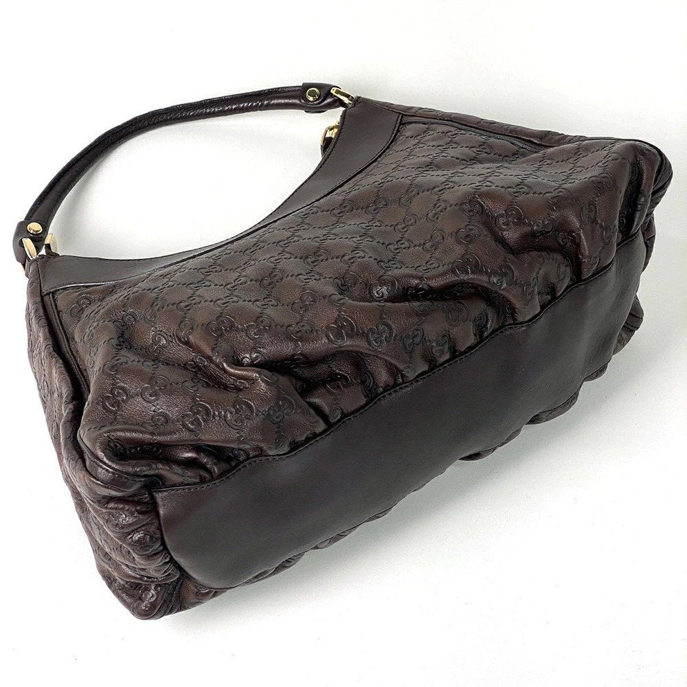 Gucci Bag ssima GG ssima Shoulder Horsebit Abbey Leather Brown Hobo